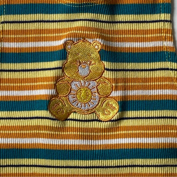 Care Bears Size Small 6 7 Funshine Bear Orange Green Tank Top Stripes Girls EUC - Picture 2 of 16